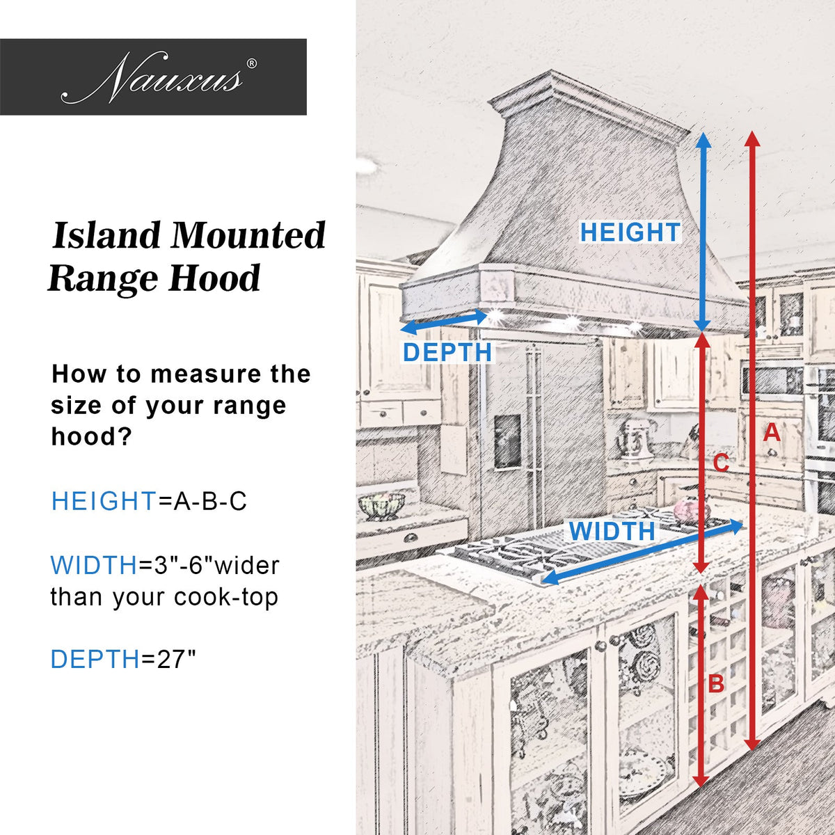 Custom Copper Double Bell Shape Range Hood - CHBE02