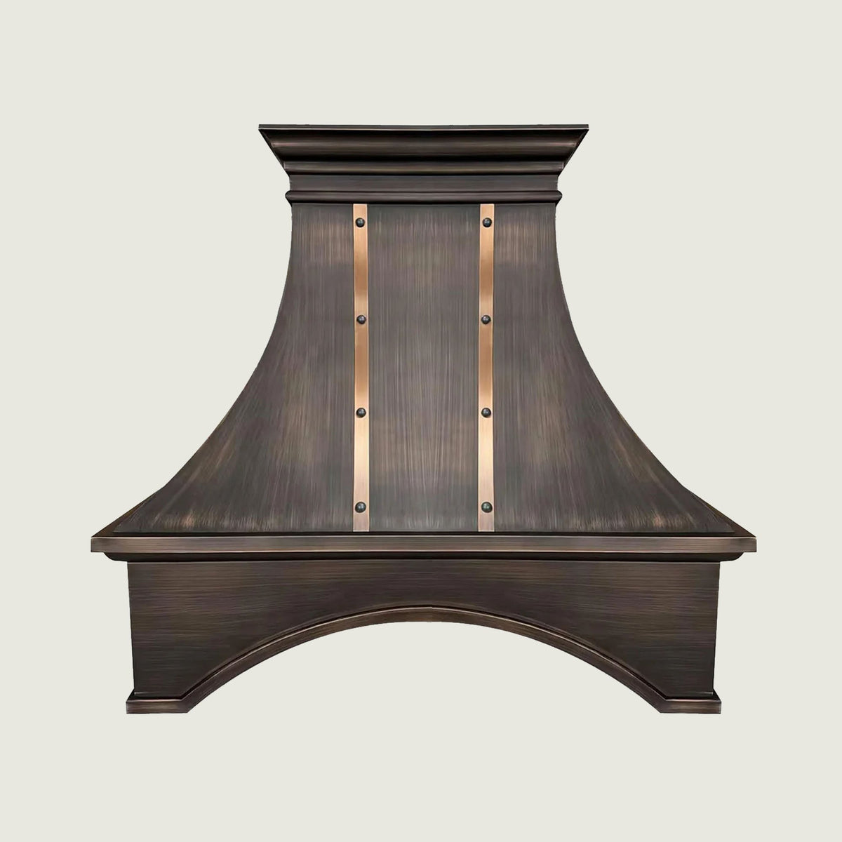 Custom Smooth Curved Copper Range Hood - CHCR01