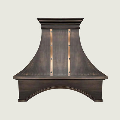 Custom Smooth Curved Copper Range Hood - CHCR01