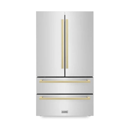 ZLINE 36" Autograph French Door Refrigerator, Ice Maker, Stainless Steel RFMZ-36-FCB