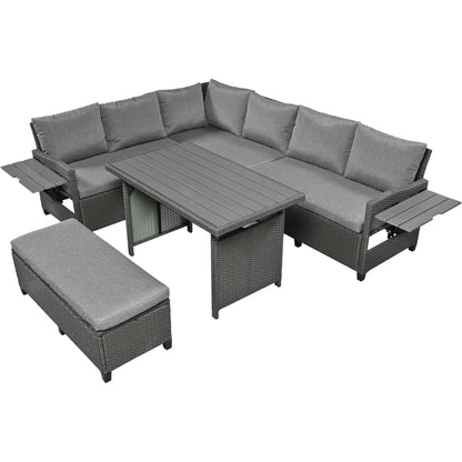 TOMAX 5-Piece Outdoor Patio Rattan Sofa Set
