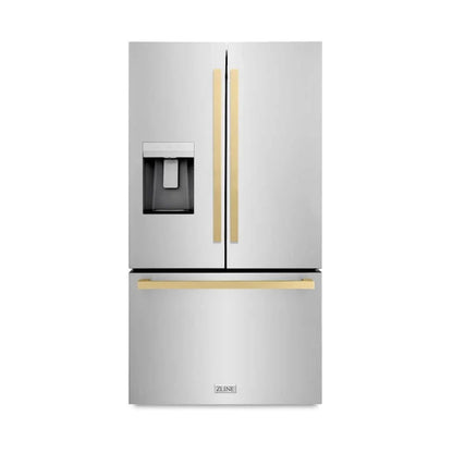 ZLINE 36" Refrigerator, Water, Ice Dispenser, Fingerprint Resistant, RSMZ-W-36-FCB