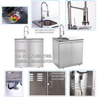 Modular Outdoor Kitchen Island Built for Complete Outdoor Cooking, Built-In Grill, Granite Countertops, Refrigerator