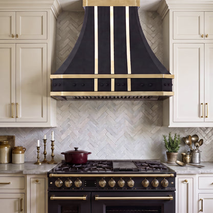 Custom Faceted Curved  Stainless Steel Range Hood - SHCR02