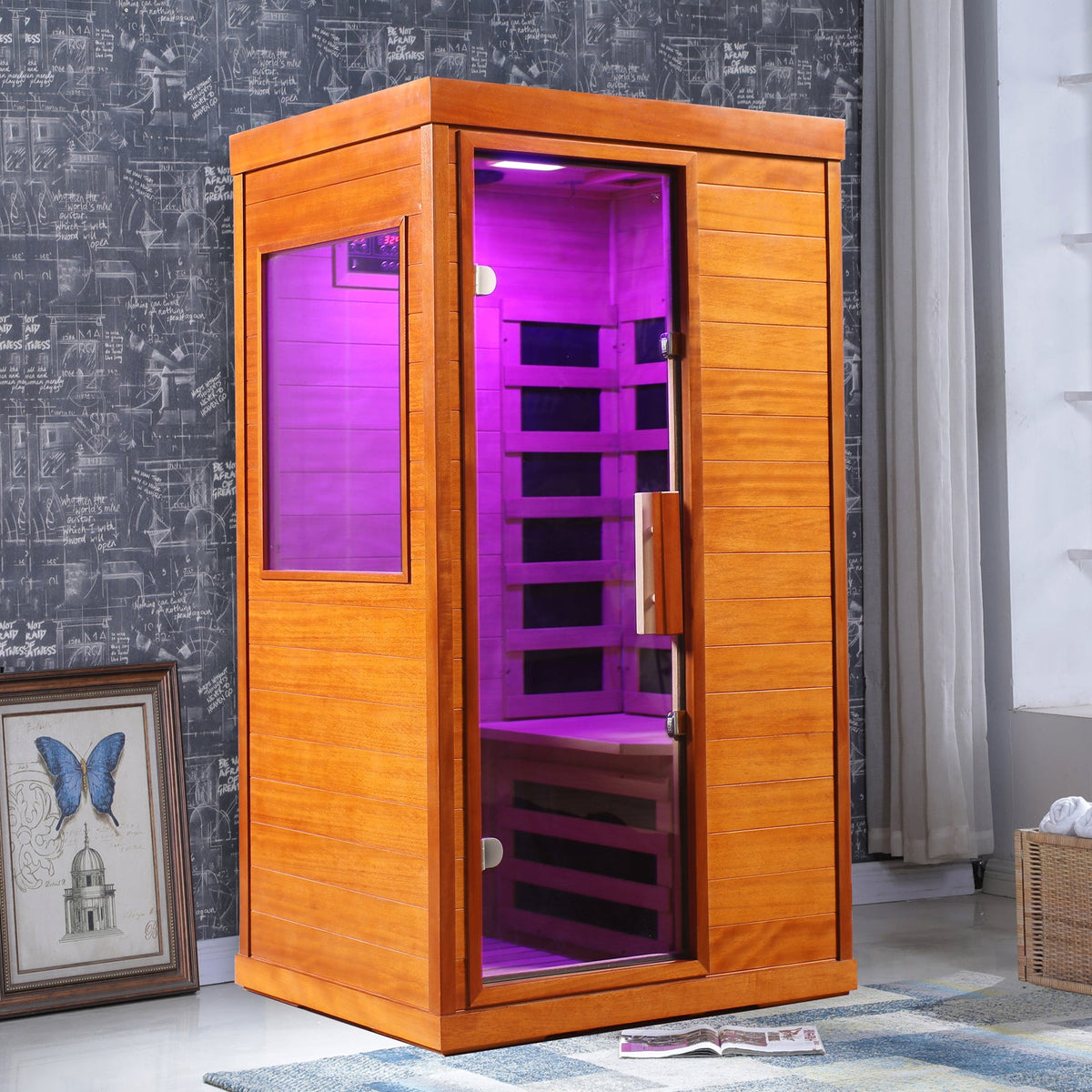 Far Infrared Sauna Room with Low EMF Technology - Solid Wood