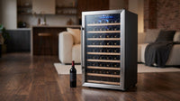 80 Bottle Single Zone Freestanding Compressor Wine Cooler — Lifestyle