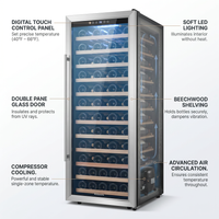 80 Bottle Single Zone Freestanding Compressor Wine Cooler — How It Works