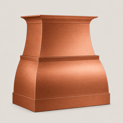 Custom Copper Double Bell Shape Range Hood - CHBE02
