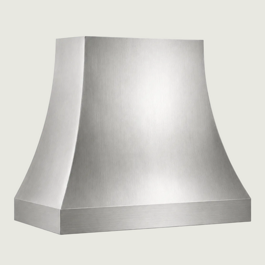 Custom Smooth Curved Stainless Steel Range Hood - SHCR01
