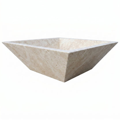 Miletos Ivory Travertine Natural Stone Fire Pit