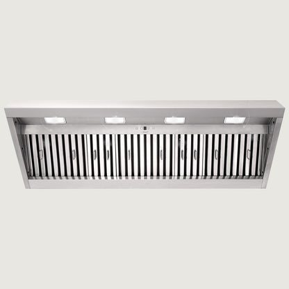 Nauxus 54 Inch Range Hood Insert with 1200 CFM Powerful Suction, Ultra Quiet Ducted Stainless Steel Kitchen Stove Vent Hood with Dimmable LED Lights, Timer, 4-Speed Touch Control , NX-19IL-54