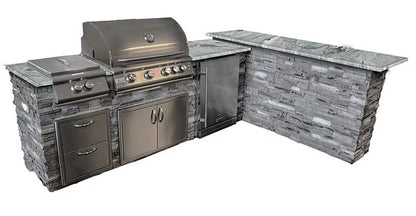 8' PRO GRILL ISLAND W/ GRIDDLE