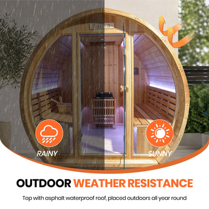9000W 240V Finnish Carbonized Spruce Outdoor Sauna Room