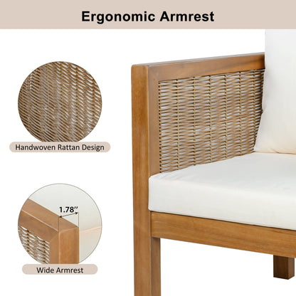 4 Pieces Patio Sofa Set Outdoor Seating Group