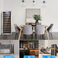 80 Bottle Single Zone Freestanding Compressor Wine Cooler