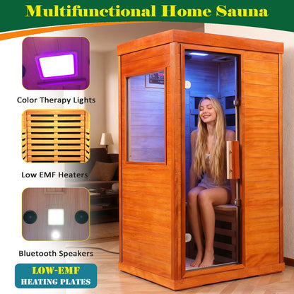 Far Infrared Sauna Room with Low EMF Technology - Solid Wood