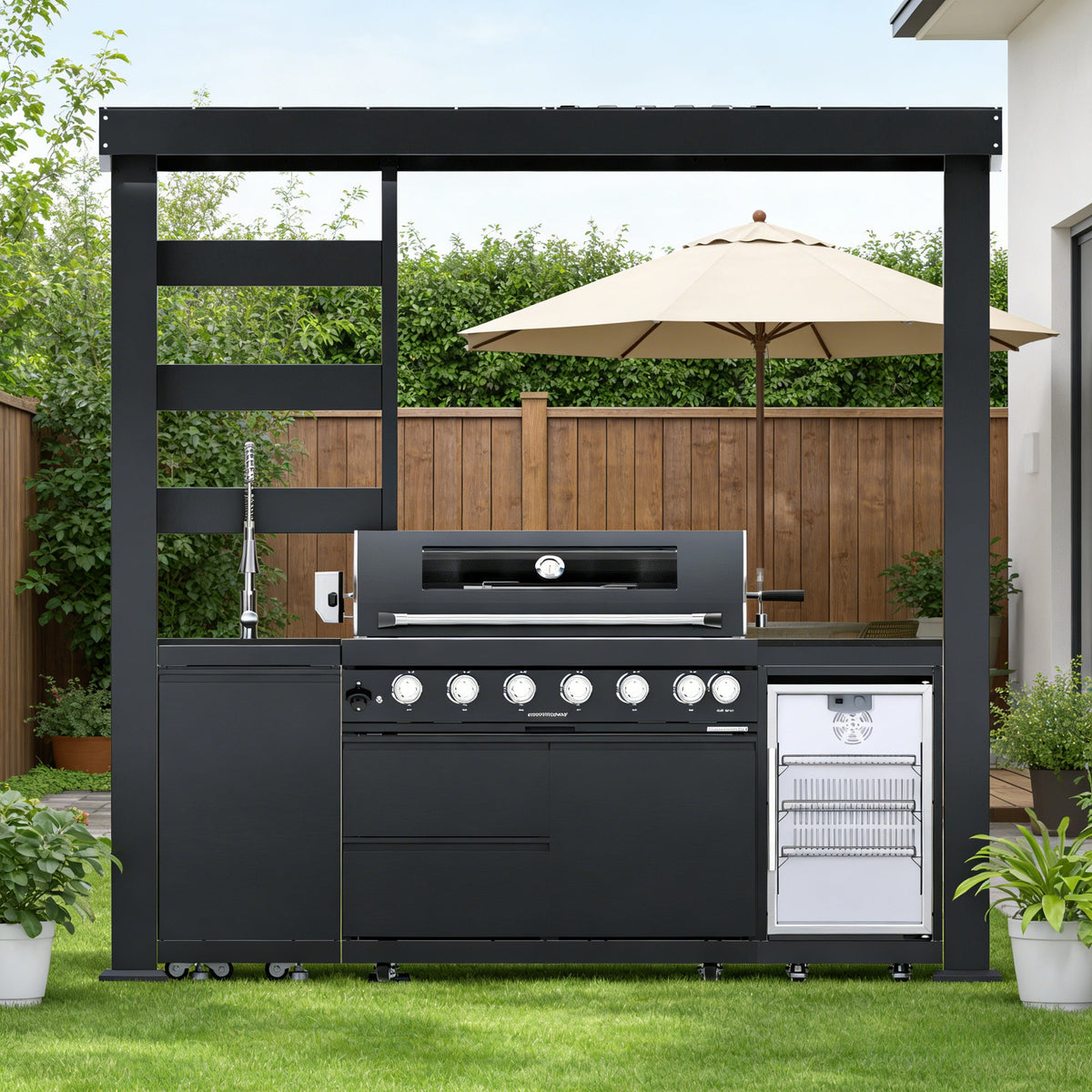 94-Inch 6-Burner Deluxe Stainless Steel Gas Grill