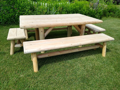 Handmade Rustic Outdoor Picnic Table