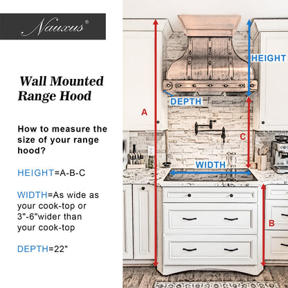 Custom Copper Double Bell Shape Range Hood - CHBE02